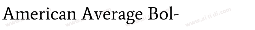 American Average Bol字体转换